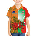 Custom Australia And Wales Rugby Kid Hawaiian Shirt Wallabies Welsh Mascots Dynamic Version