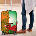 Custom Australia And Wales Rugby Luggage Cover Wallabies Welsh Mascots Dynamic Version