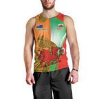 Custom Australia And Wales Rugby Men Tank Top Wallabies Welsh Mascots Dynamic Version