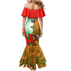 Custom Australia And Wales Rugby Mermaid Dress Wallabies Welsh Mascots Dynamic Version