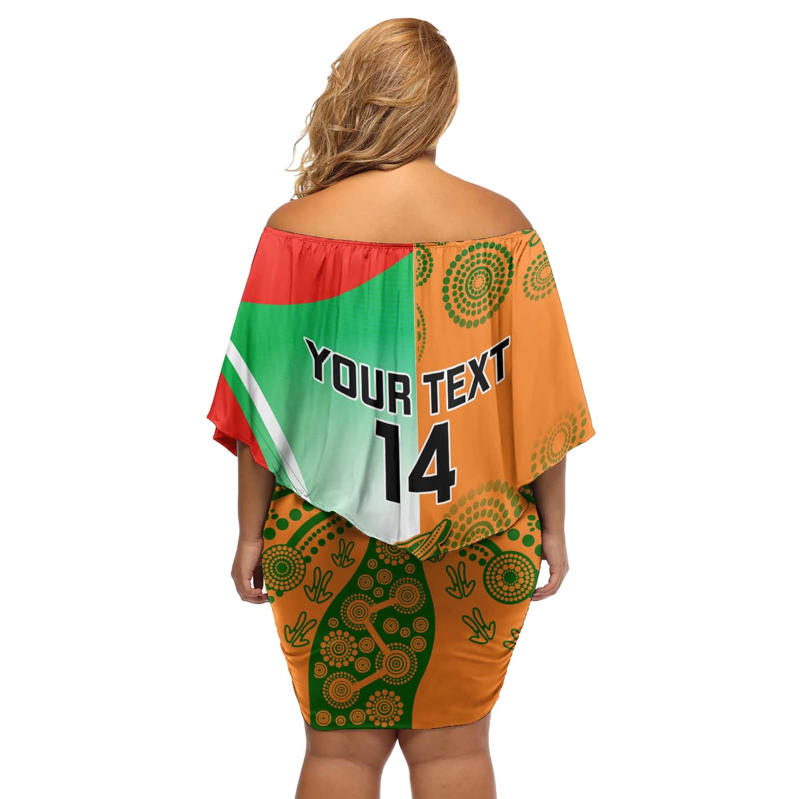 Custom Australia And Wales Rugby Off Shoulder Short Dress Wallabies Welsh Mascots Dynamic Version