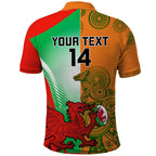 Custom Australia And Wales Rugby Polo Shirt Wallabies Welsh Mascots Dynamic Version