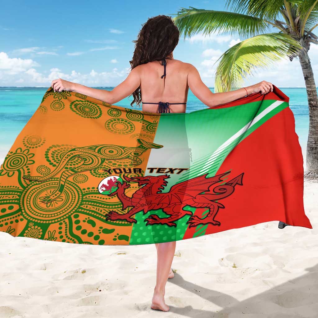 Custom Australia And Wales Rugby Sarong Wallabies Welsh Mascots Dynamic Version