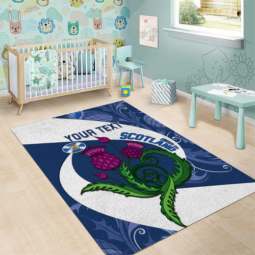 Custom Scotland Rugby Area Rug 2024 Go Champions Scottish Thistles