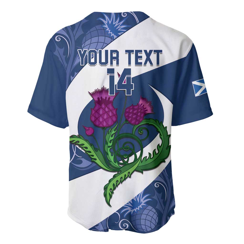 Custom Scotland Rugby Baseball Jersey 2024 Go Champions Scottish Thistles