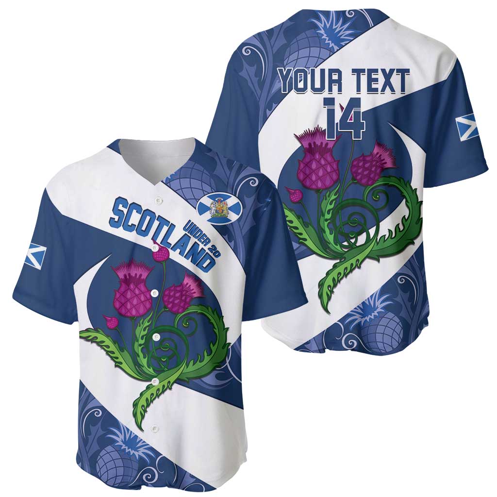 Custom Scotland Rugby Baseball Jersey 2024 Go Champions Scottish Thistles
