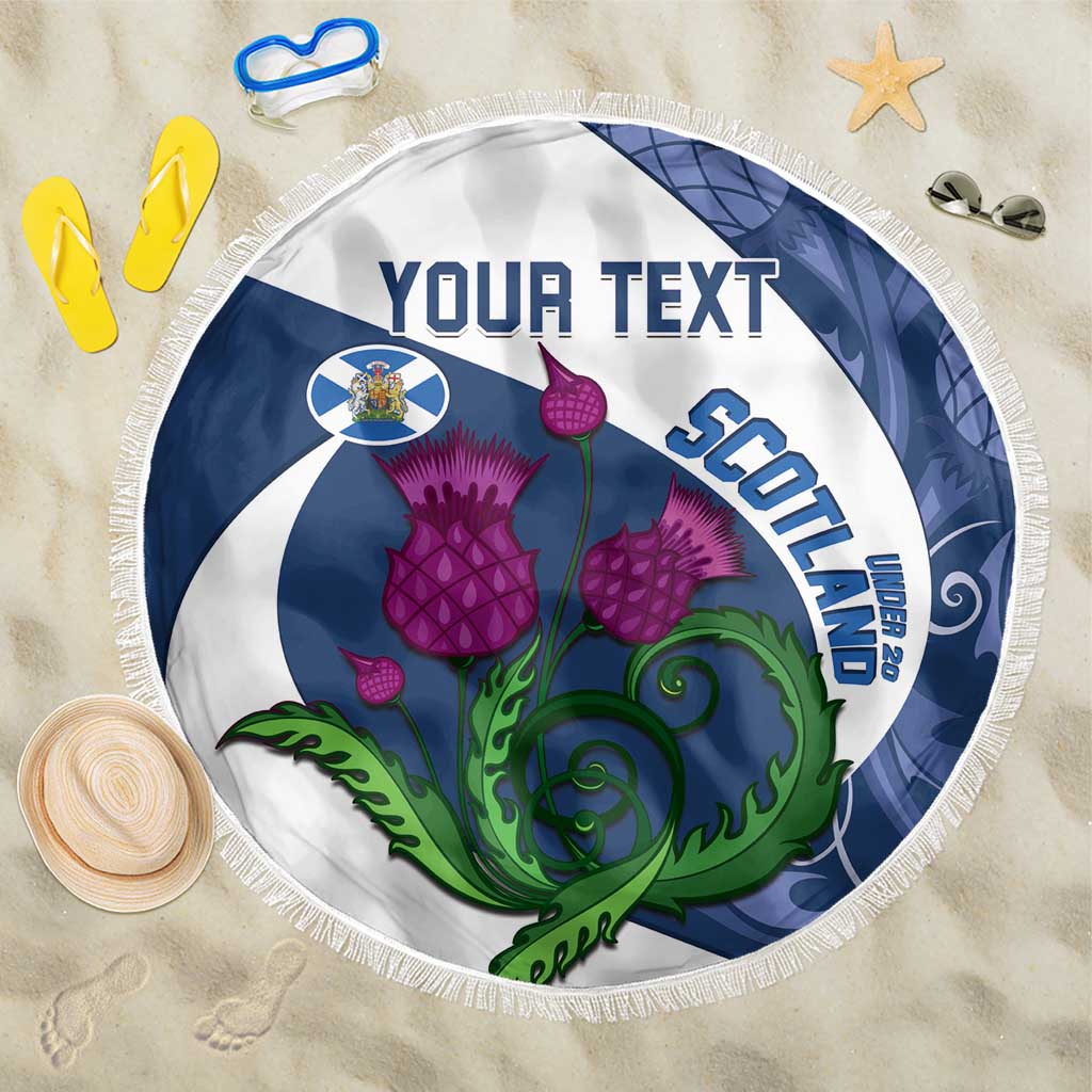 Custom Scotland Rugby Beach Blanket 2024 Go Champions Scottish Thistles