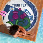 Custom Scotland Rugby Beach Blanket 2024 Go Champions Scottish Thistles