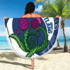 Custom Scotland Rugby Beach Blanket 2024 Go Champions Scottish Thistles