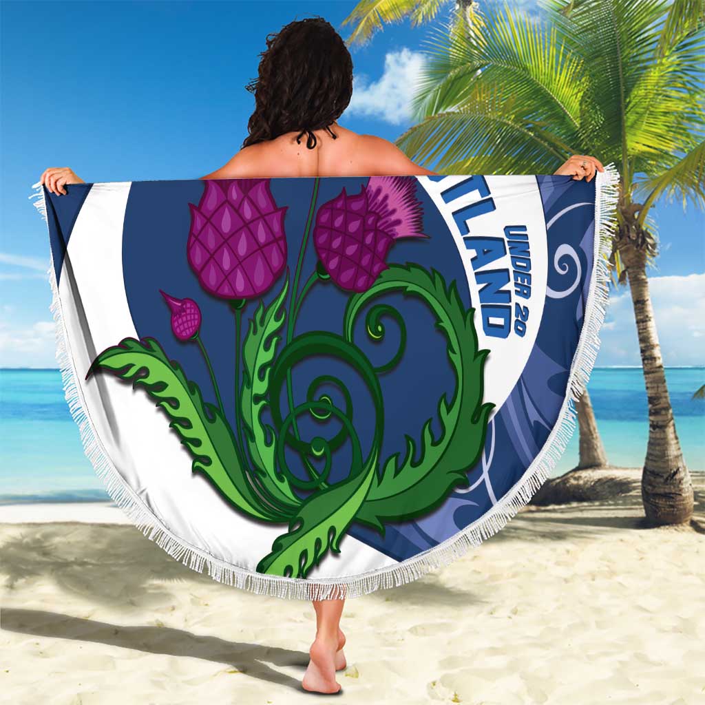 Custom Scotland Rugby Beach Blanket 2024 Go Champions Scottish Thistles