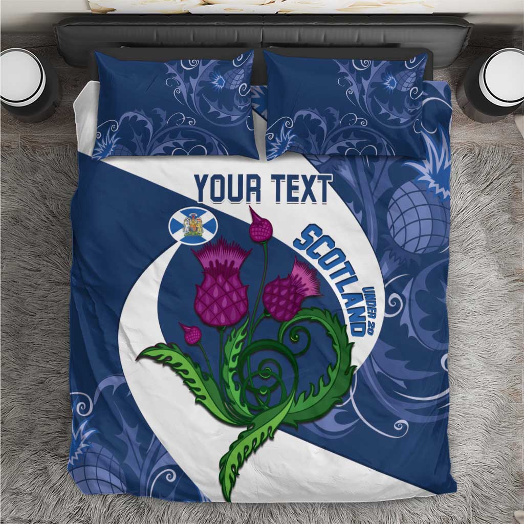 Custom Scotland Rugby Bedding Set 2024 Go Champions Scottish Thistles
