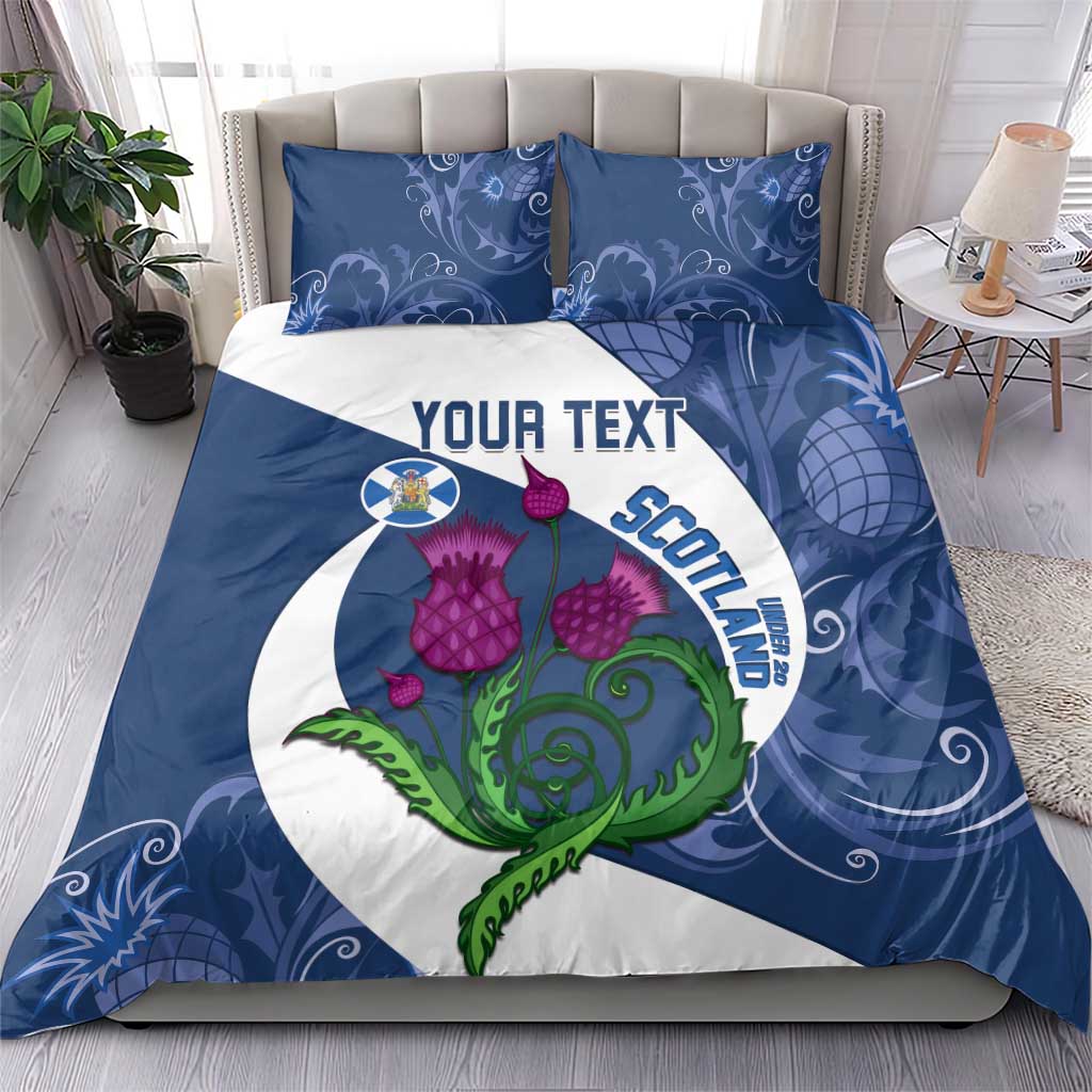 Custom Scotland Rugby Bedding Set 2024 Go Champions Scottish Thistles