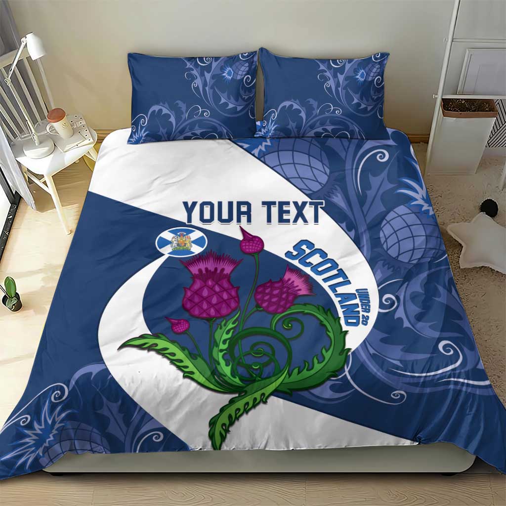 Custom Scotland Rugby Bedding Set 2024 Go Champions Scottish Thistles