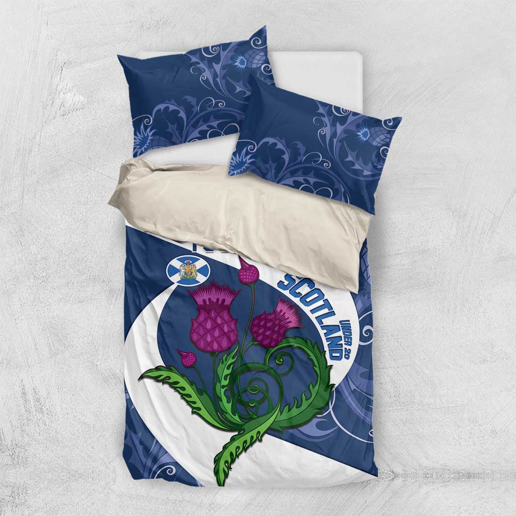 Custom Scotland Rugby Bedding Set 2024 Go Champions Scottish Thistles