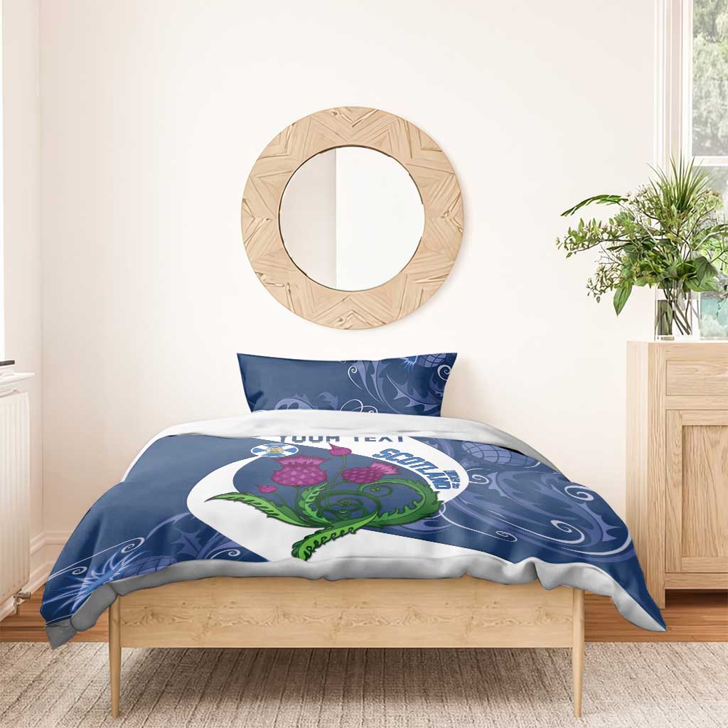 Custom Scotland Rugby Bedding Set 2024 Go Champions Scottish Thistles