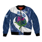 Custom Scotland Rugby Bomber Jacket 2024 Go Champions Scottish Thistles