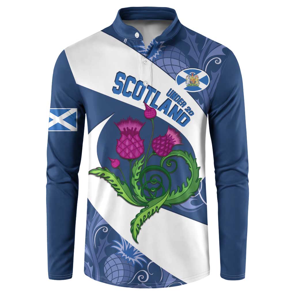 Custom Scotland Rugby Button Sweatshirt 2024 Go Champions Scottish Thistles