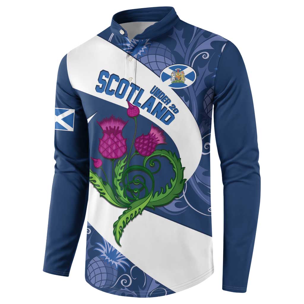 Custom Scotland Rugby Button Sweatshirt 2024 Go Champions Scottish Thistles