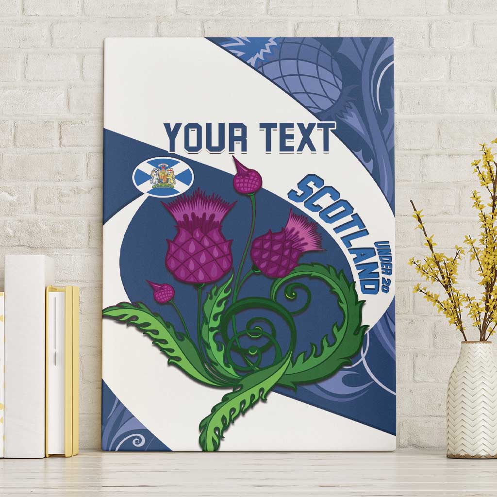 Custom Scotland Rugby Canvas Wall Art 2024 Go Champions Scottish Thistles
