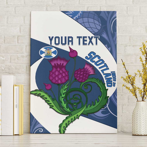 Custom Scotland Rugby Canvas Wall Art 2024 Go Champions Scottish Thistles