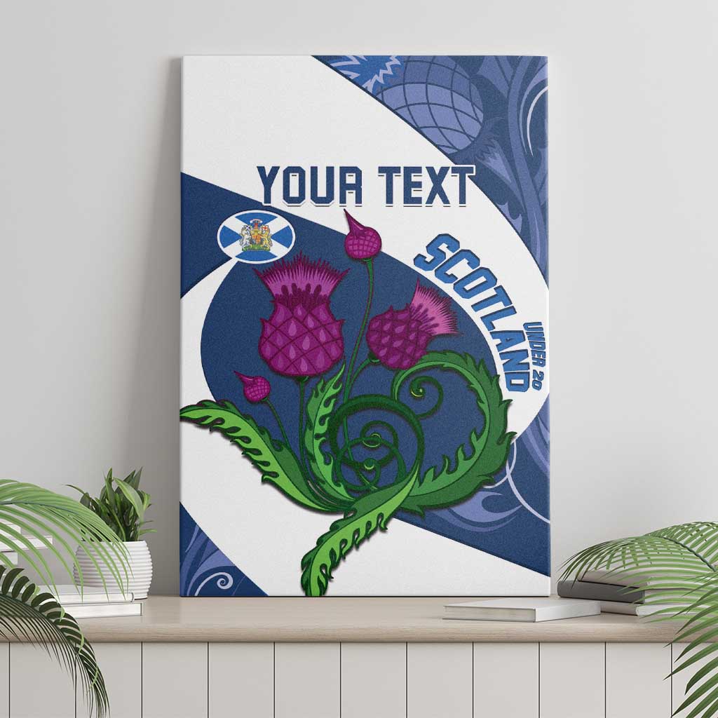 Custom Scotland Rugby Canvas Wall Art 2024 Go Champions Scottish Thistles