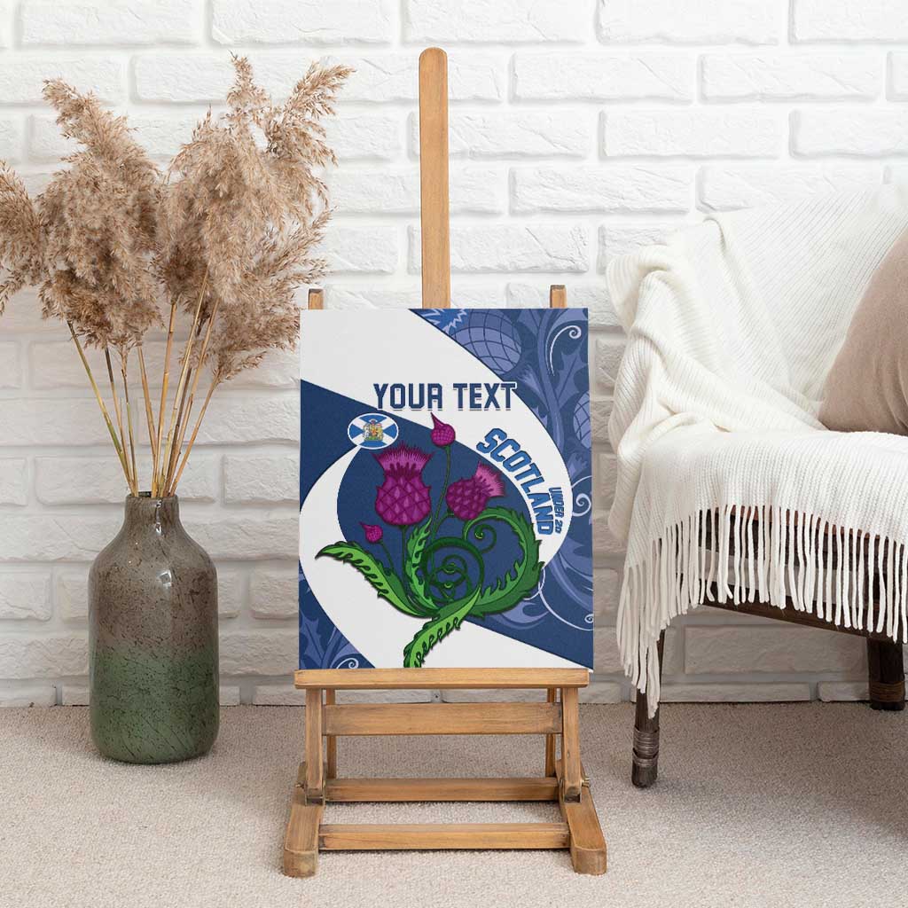 Custom Scotland Rugby Canvas Wall Art 2024 Go Champions Scottish Thistles