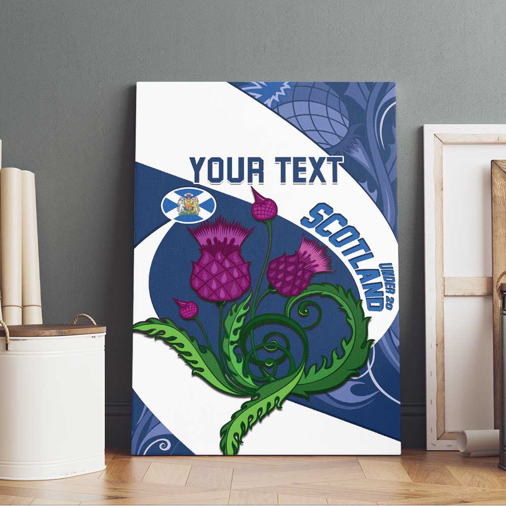 Custom Scotland Rugby Canvas Wall Art 2024 Go Champions Scottish Thistles