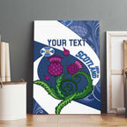 Custom Scotland Rugby Canvas Wall Art 2024 Go Champions Scottish Thistles