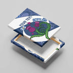 Custom Scotland Rugby Canvas Wall Art 2024 Go Champions Scottish Thistles