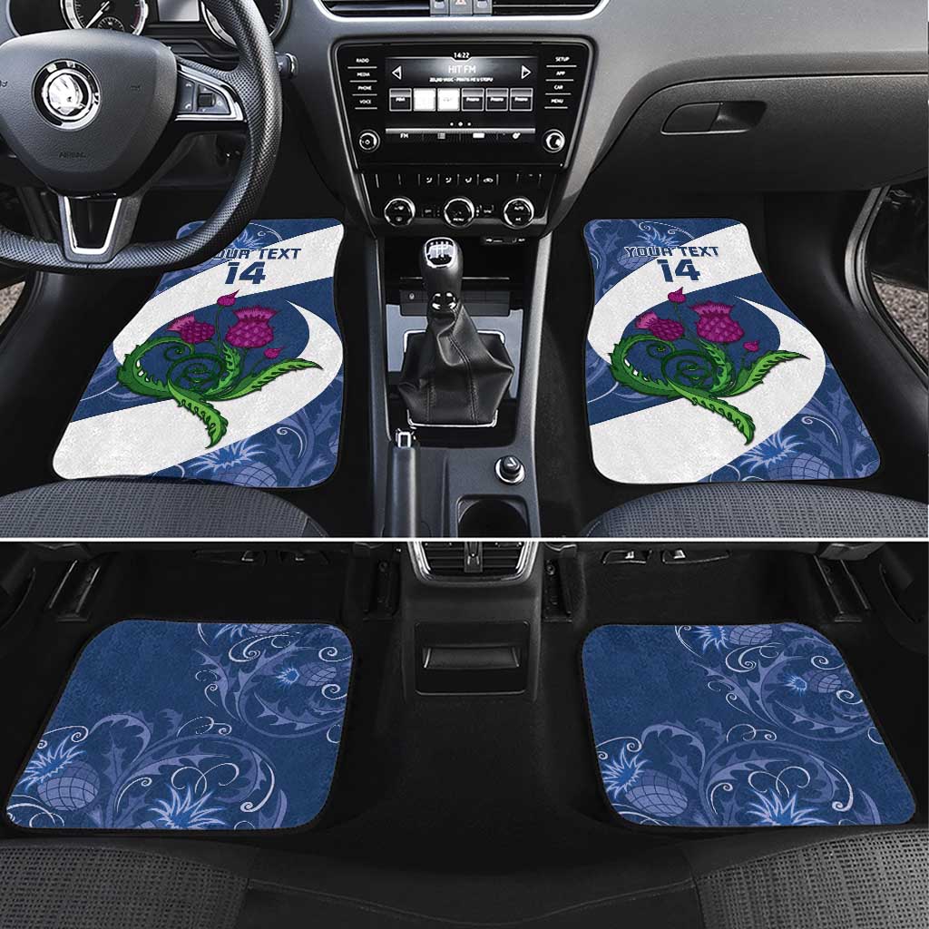 Custom Scotland Rugby Car Mats 2024 Go Champions Scottish Thistles