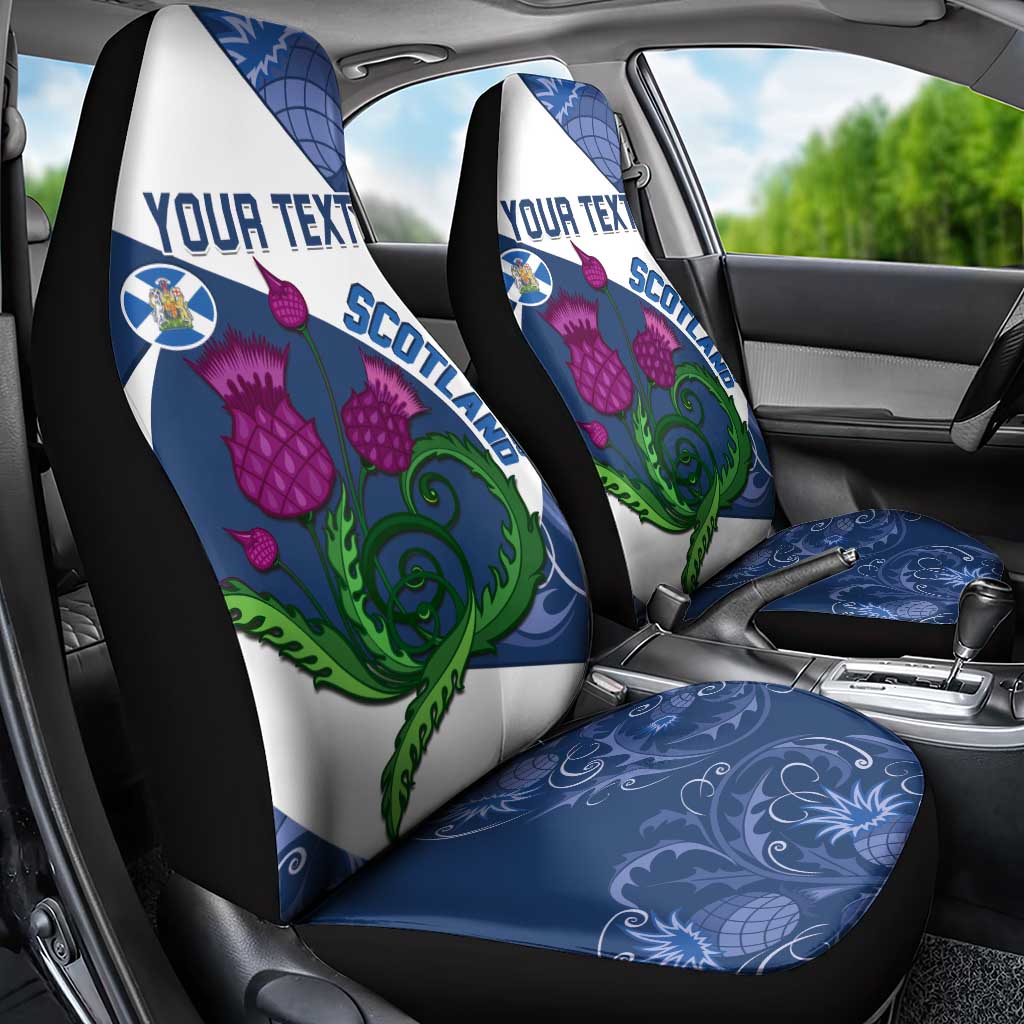 Custom Scotland Rugby Car Seat Cover 2024 Go Champions Scottish Thistles