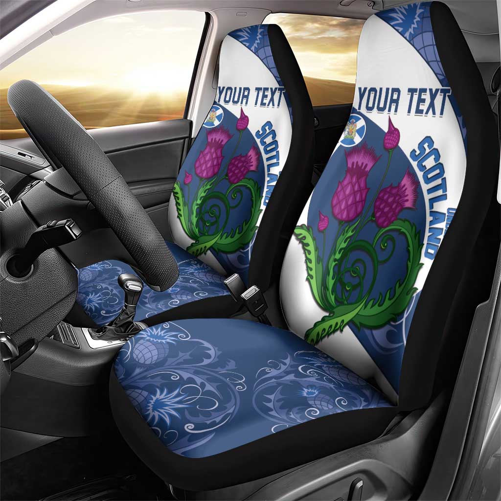 Custom Scotland Rugby Car Seat Cover 2024 Go Champions Scottish Thistles