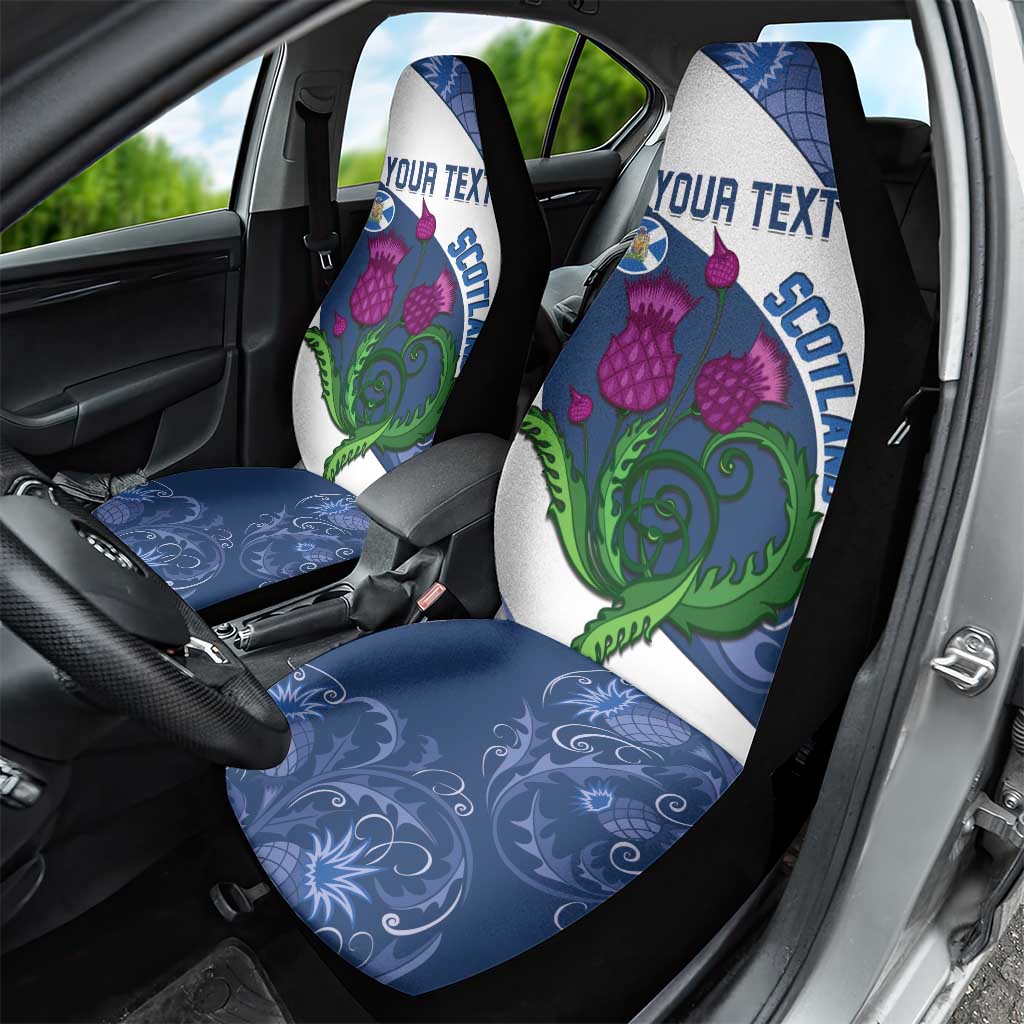 Custom Scotland Rugby Car Seat Cover 2024 Go Champions Scottish Thistles