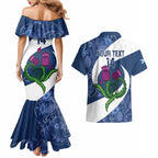 Custom Scotland Rugby Couples Matching Mermaid Dress and Hawaiian Shirt 2024 Go Champions Scottish Thistles