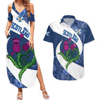 Custom Scotland Rugby Couples Matching Summer Maxi Dress and Hawaiian Shirt 2024 Go Champions Scottish Thistles