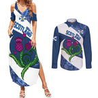 Custom Scotland Rugby Couples Matching Summer Maxi Dress and Long Sleeve Button Shirt 2024 Go Champions Scottish Thistles
