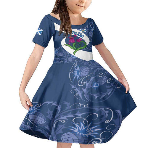 Custom Scotland Rugby Family Matching Mermaid Dress and Hawaiian Shirt 2024 Go Champions Scottish Thistles