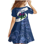 Custom Scotland Rugby Family Matching Mermaid Dress and Hawaiian Shirt 2024 Go Champions Scottish Thistles