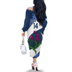 Custom Scotland Rugby Family Matching Off The Shoulder Long Sleeve Dress and Hawaiian Shirt 2024 Go Champions Scottish Thistles