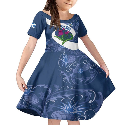 Custom Scotland Rugby Family Matching Puletasi and Hawaiian Shirt 2024 Go Champions Scottish Thistles