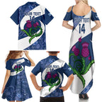 Custom Scotland Rugby Family Matching Summer Maxi Dress and Hawaiian Shirt 2024 Go Champions Scottish Thistles