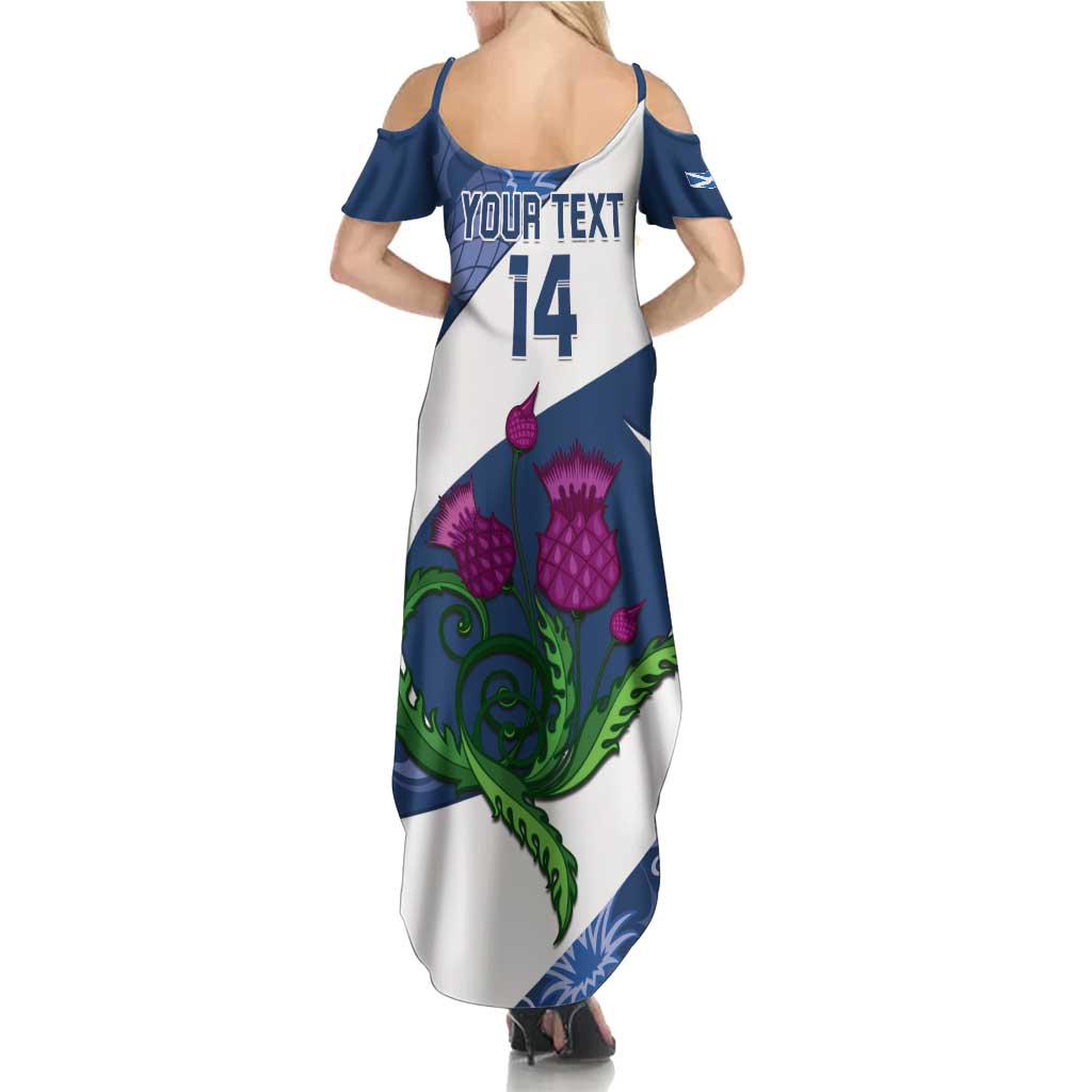 Custom Scotland Rugby Family Matching Summer Maxi Dress and Hawaiian Shirt 2024 Go Champions Scottish Thistles