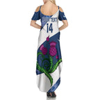 Custom Scotland Rugby Family Matching Summer Maxi Dress and Hawaiian Shirt 2024 Go Champions Scottish Thistles