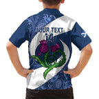 Custom Scotland Rugby Family Matching Tank Maxi Dress and Hawaiian Shirt 2024 Go Champions Scottish Thistles