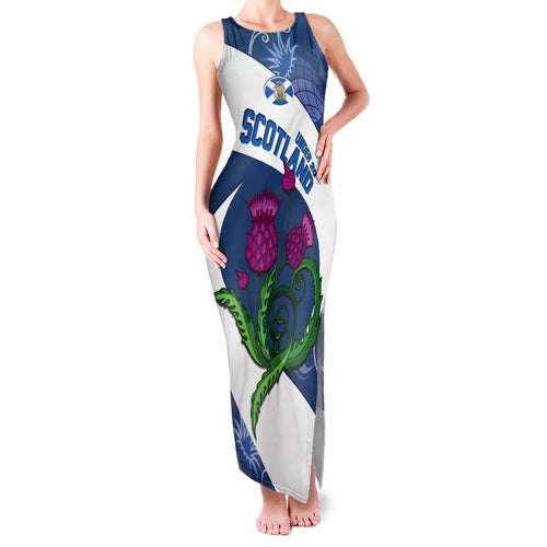 Custom Scotland Rugby Family Matching Tank Maxi Dress and Hawaiian Shirt 2024 Go Champions Scottish Thistles