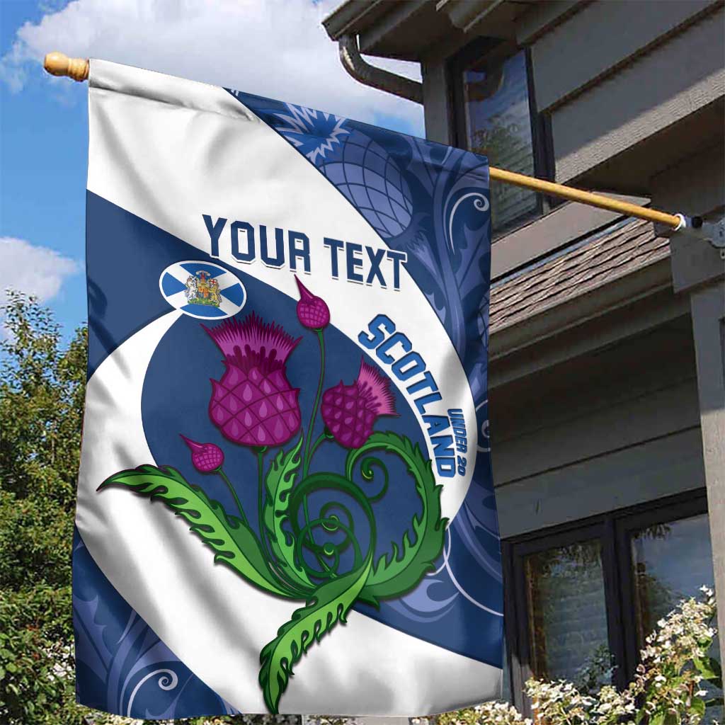 Custom Scotland Rugby Garden Flag 2024 Go Champions Scottish Thistles
