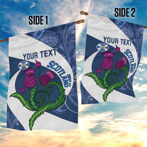 Custom Scotland Rugby Garden Flag 2024 Go Champions Scottish Thistles