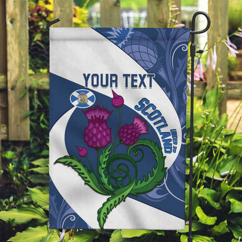 Custom Scotland Rugby Garden Flag 2024 Go Champions Scottish Thistles