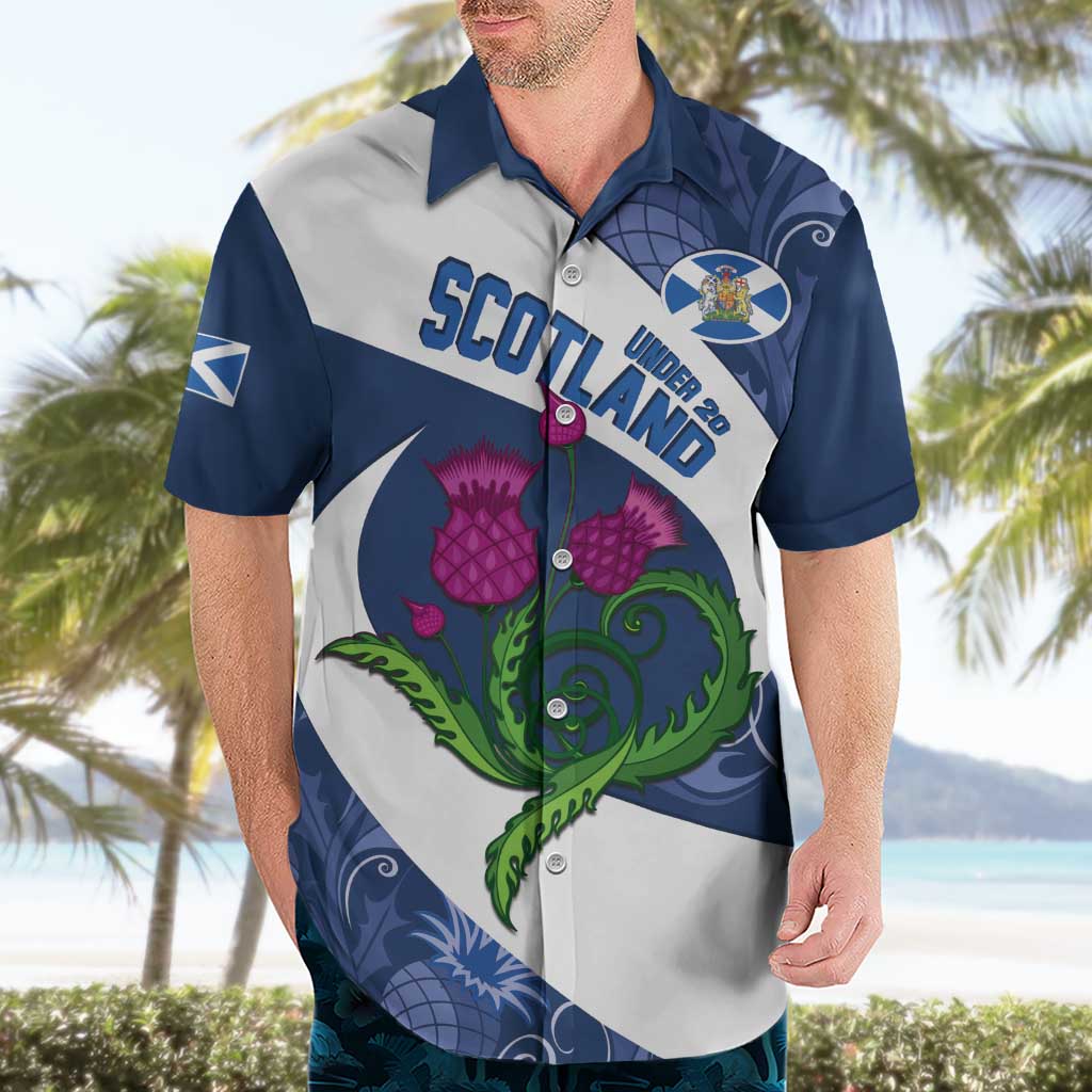 Custom Scotland Rugby Hawaiian Shirt 2024 Go Champions Scottish Thistles
