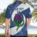 Custom Scotland Rugby Hawaiian Shirt 2024 Go Champions Scottish Thistles